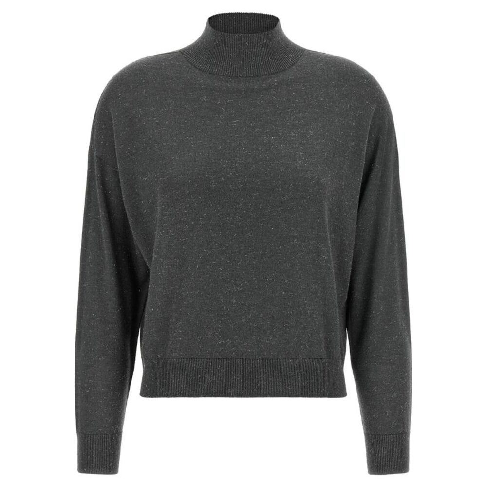 Peserico Gray Virgin Wool Women's Cardigan